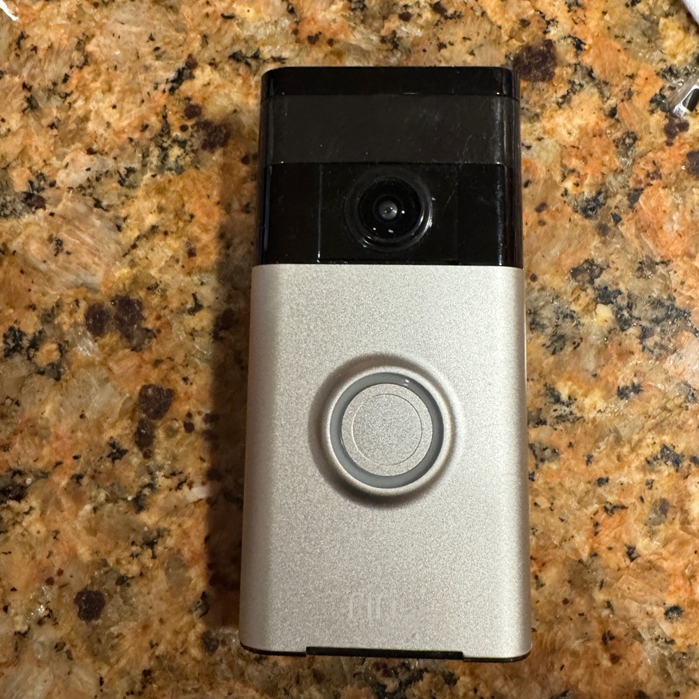 Ring Doorbell in Black and Silver